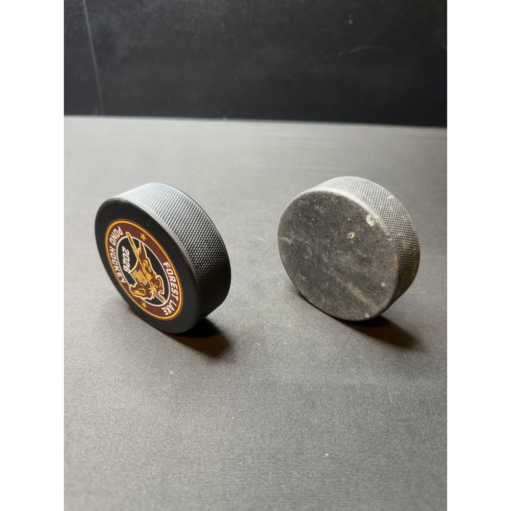 Forest Lake Pond Hockey 2026 Official Commemorative Hockey Pucks Lot of 2